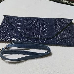 Snake Skin Pattern Envelope Clutch